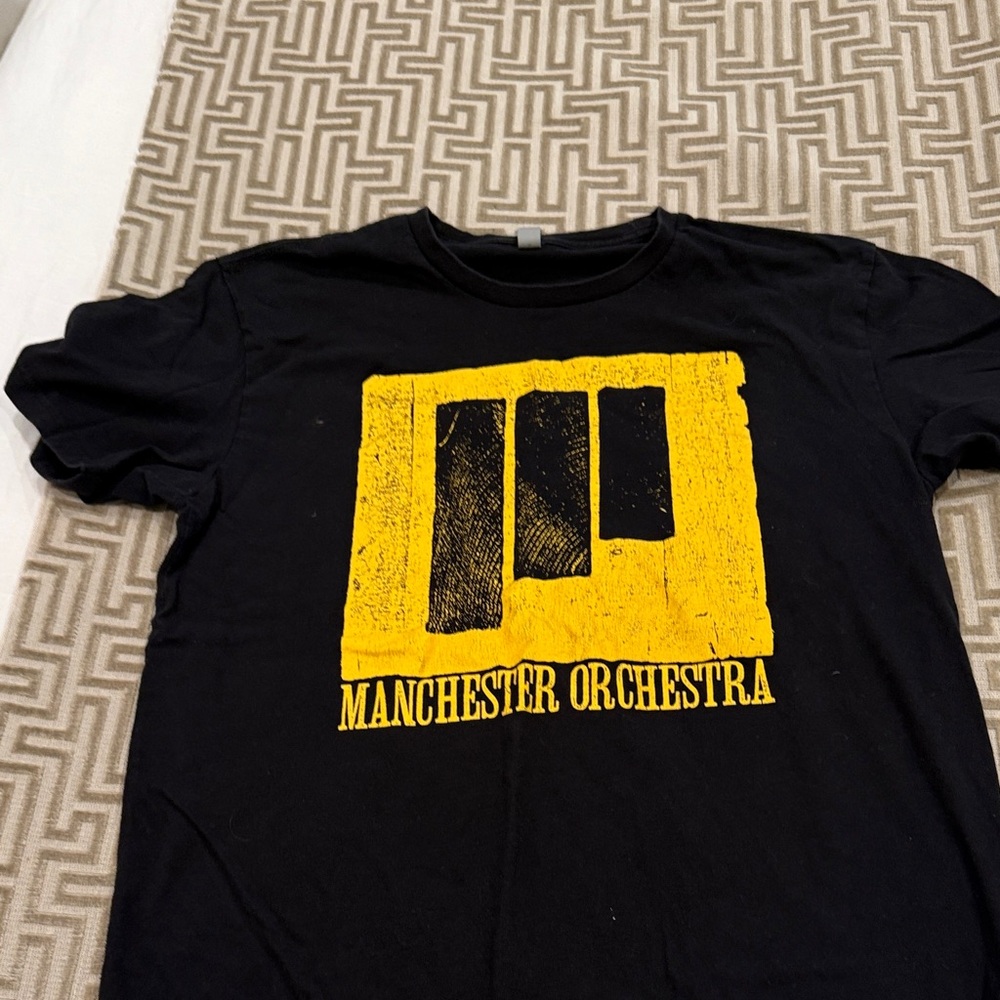 Next Level Apparel Black Tee with Yellow Graphic